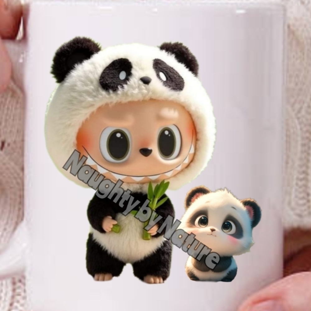 Labubu Monster Charming Panda Character Mug
